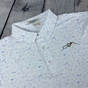 Straight Down Shirt Men’s Medium Short Sleeve Golf Polo Floral‎ AOP Hawaiian